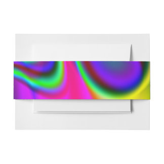 Hypnotic Rainbow Invitation Belly Band