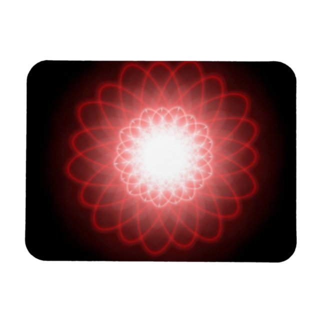 Hypnotic Red Spirals Magnet (Horizontal)