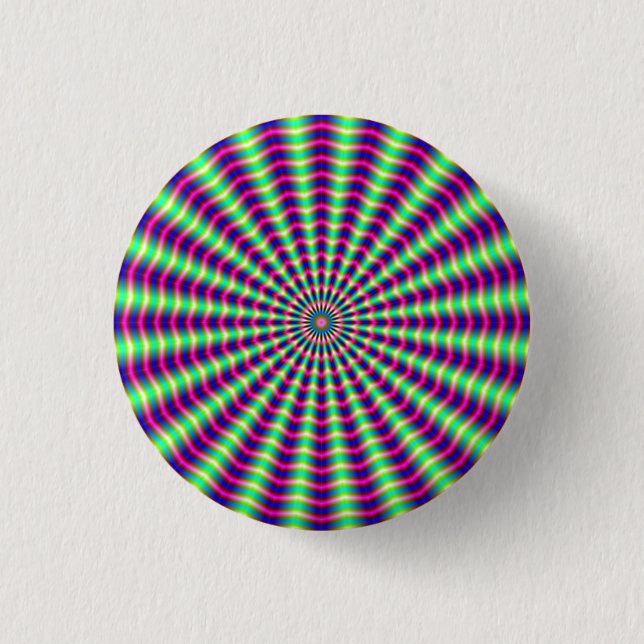 Hypnotic Rings and Beams Button (Front)