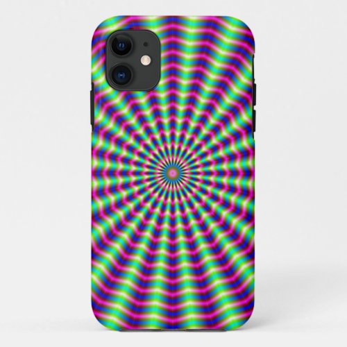 Hypnotic Rings and Beams iPhone 11 Case