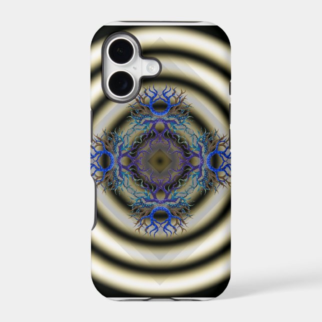 Hypnotic Rings with Pod of Life Patterns Iphone Case (Back)