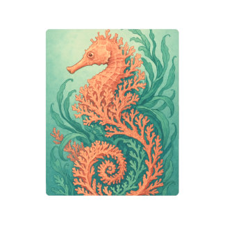 Hypnotic Seahorse Metal Print