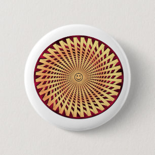 Hypnotic Smiling Face Pinback Button