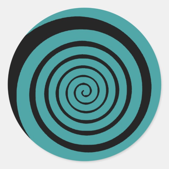 hypnotic spiral classic round sticker (Front)