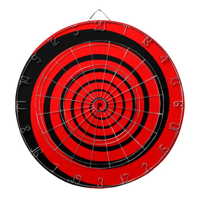 hypnotic spiral dartboard with darts (Front)