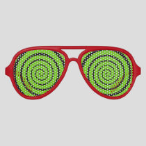 hypnotic spiral eyes aviator sunglasses