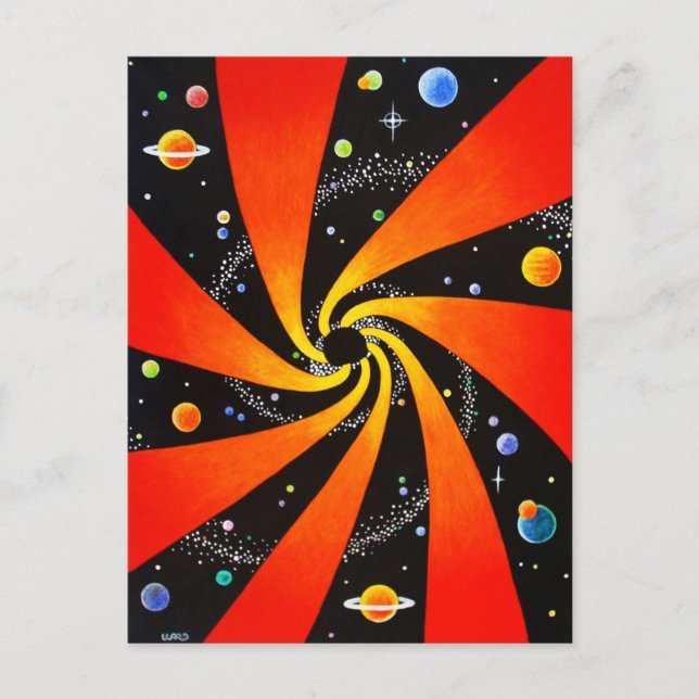 HYPNOTIC SPIRAL GALAXY POSTCARD (Front)
