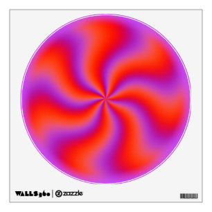 Hypnotic Spiral Optical Illusion Funny Neon Wall Sticker