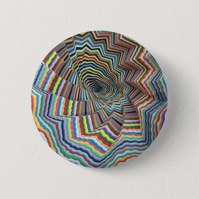 Hypnotic Spiral Pinback Button (Front)