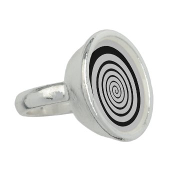 Hypnotic spiral ring | Zazzle