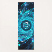 Hypnotic spirals swirl in the azure