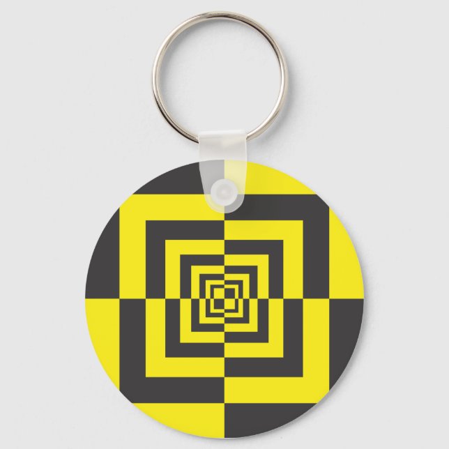 Hypnotic squares keychain (Front)