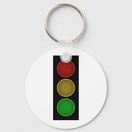 Hypnotic Stoplight Keychain