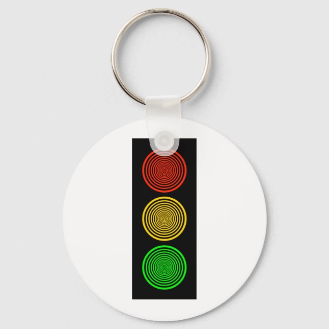 Hypnotic Stoplight Keychain (Front)