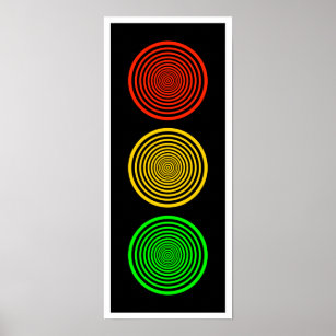 Hypnotic Stoplight Poster
