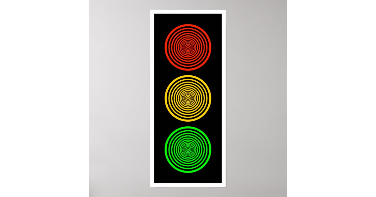 Hypnotic Stoplight Poster Zazzle