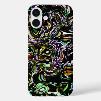 Hypnotic Swirl Energy in Green iPhone 16 Plus Case
