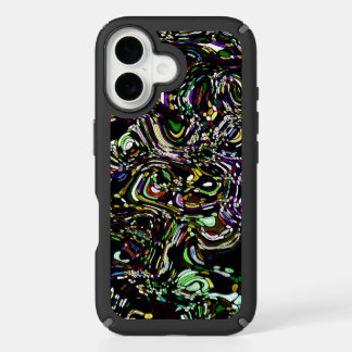 Hypnotic Swirl Energy in Green iPhone 16 Case