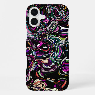 Hypnotic Swirl Energy Purple iPhone 16 Plus Case