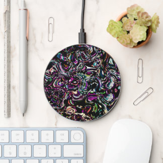 Hypnotic Swirl Energy Purple Wireless Charger