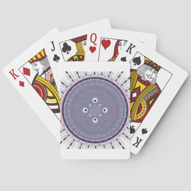Hypnotic Symmetry: Abstract Geometric Art Poker Cards (Back)