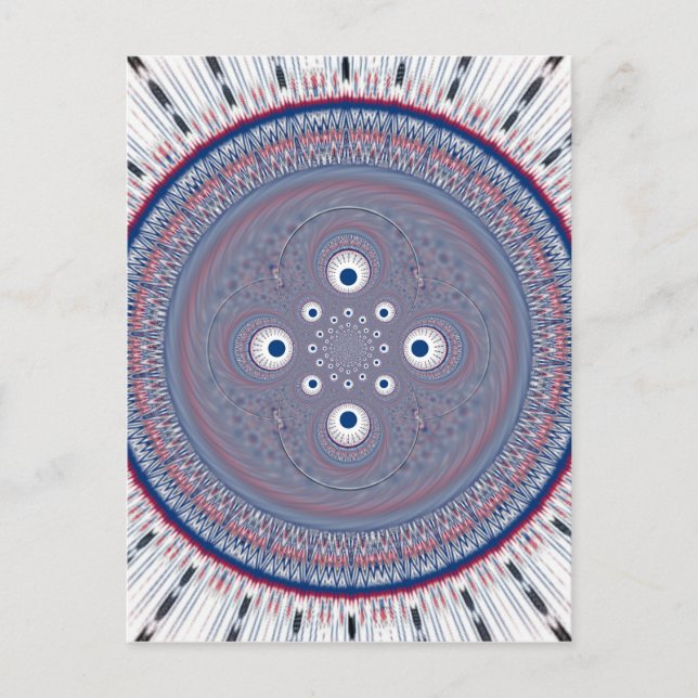 Hypnotic Symmetry: Abstract Geometric Art Postcard (Front)