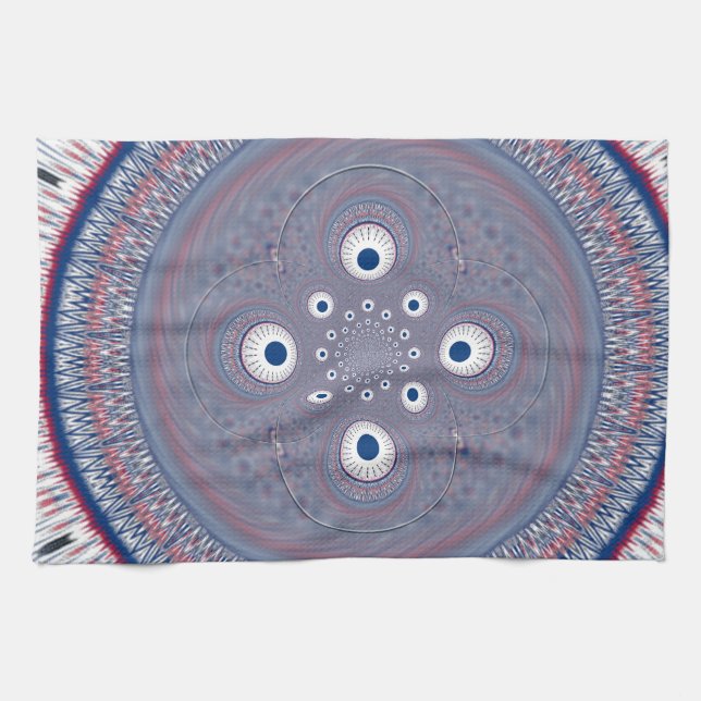 Hypnotic Symmetry: Abstract Geometric Art Towel (Horizontal)
