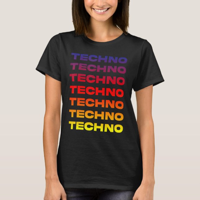 Hypnotic Techno Deep Dub Electronic Beats IDM EDM T-Shirt (Front)