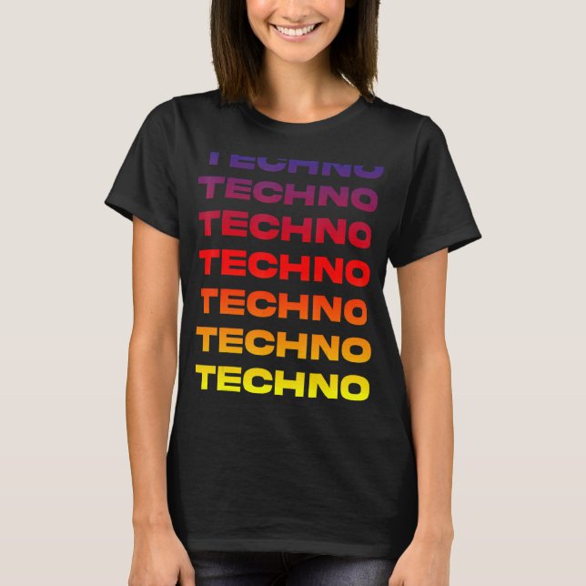 Hypnotic Techno Deep Dub Electronic Beats IDM EDM T-Shirt (Front)