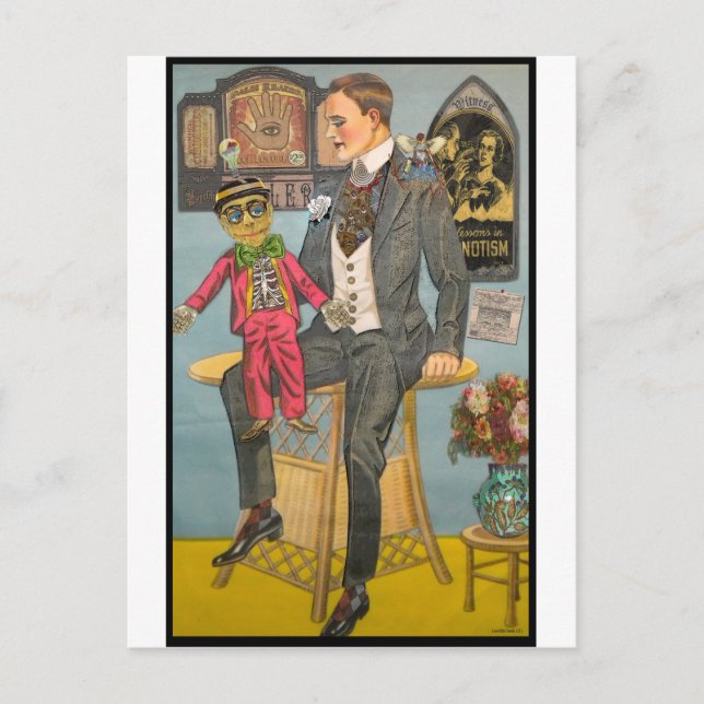 Hypnotised by the Puppet Master Postcard (Front)