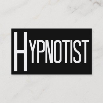 Hypnotist Black Simple Business Card by businessCardsRUs at Zazzle
