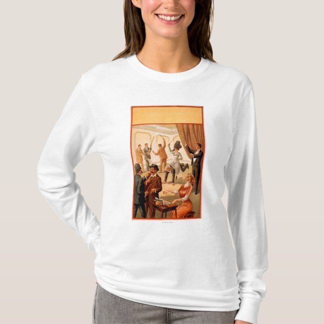 Hypnotist controlling room of People Theatre T-Shirt (Front)