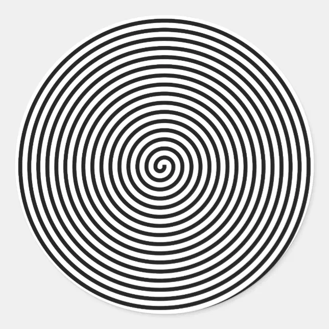 Hypnotized Black & Any Color Classic Round Sticker | Zazzle