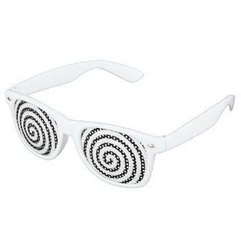 Hypnotized Black & White Retro Sunglasses by ZionMade at Zazzle