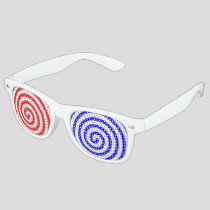 Hypnotized Red Blue Retro Sunglasses
