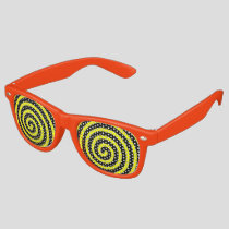 Hypnotized Yellow Retro Sunglasses
