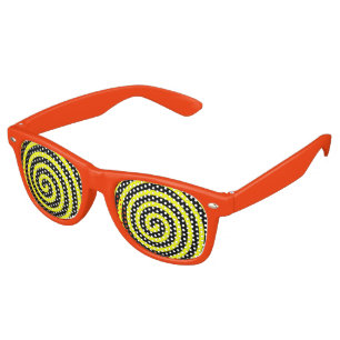 Hypnotized Yellow Retro Sunglasses