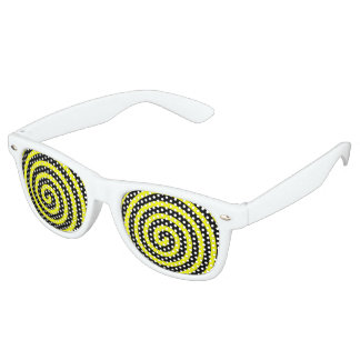 Hypnotized Yellow Retro Sunglasses