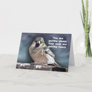 Hypnotizing Bird Birthday Card