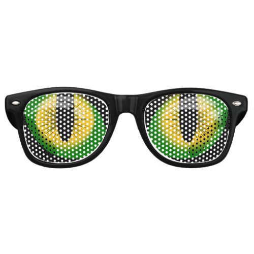 Hypnotizing green cat eyes funny party shades