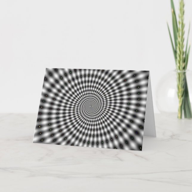 Hypnotizing Optical Illusion Spiral Card (Front)