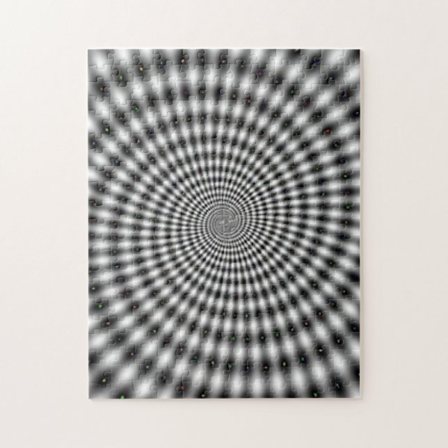 Hypnotizing Optical Illusion Spiral Jigsaw Puzzle (Vertical)