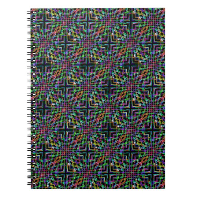 hypnotizing waves of color notebook (Front)