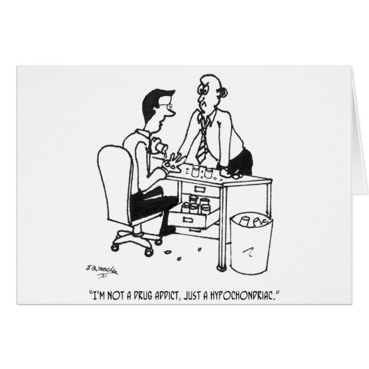 Hypochondriac Cartoon 3104 Cards (Front Horizontal)