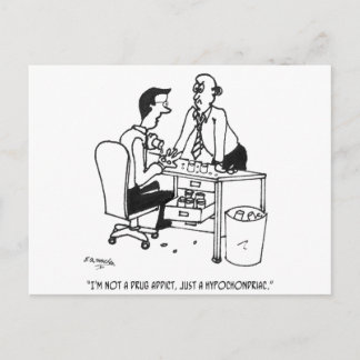 Hypochondriac Cartoon 3104 Postcard