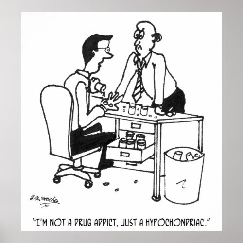 Hypochondriac Cartoon 3104 Poster