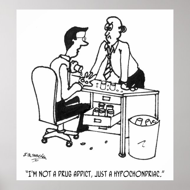 Hypochondriac Cartoon 3104 Poster (Front)