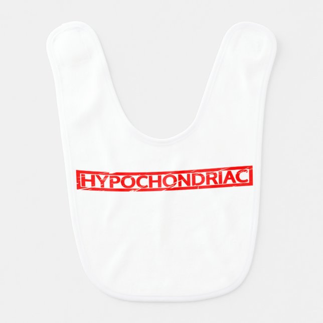 Hypochondriac Stamp Baby Bib (Front)