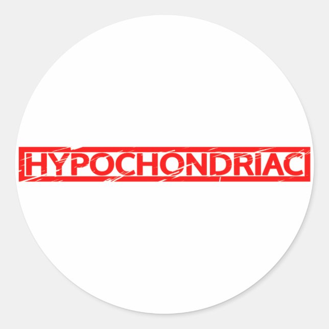 Hypochondriac Stamp Classic Round Sticker (Front)