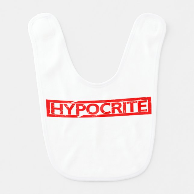 Hypocrite Stamp Baby Bib (Front)